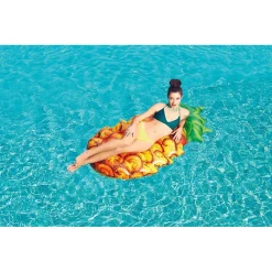 MATERASSINO GONFIABILE GRAFICA REALISTICA ANANAS GALLEGGIANTE PISCINA 174X96CM 016162