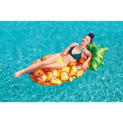 MATERASSINO GONFIABILE GRAFICA REALISTICA ANANAS GALLEGGIANTE PISCINA 174X96CM 016162
