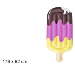 MATERASSINO GONFIABILE PER PISCINA MARE MATERASSO GELATO ICE CREAM 178 X 92 CM