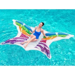 MATERASSINO GONFIABILE RAINBOW BUTTERFLY FARFALLA ADULTI PISCINA MARE SPIAGGIA
