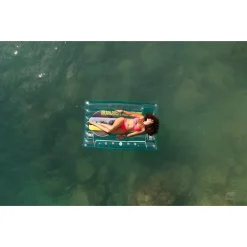 MATERASSINO GONFIABILE RETRO BEATS FASHION CASSETTA 174X117CM PORTAOGGETTI 43649