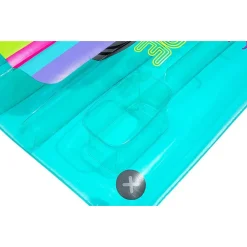 MATERASSINO GONFIABILE RETRO BEATS FASHION CASSETTA 174X117CM PORTAOGGETTI 43649