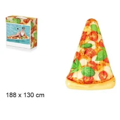 MATERASSINO GONFIABILE STAMPA SPICCHIO PIZZA PARTY PER MARE PISCINA 188 X 130 CM