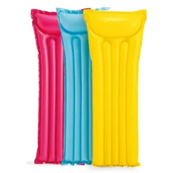 MATERASSINO GONFIABILE TINTA UNITA 3 COLORI ASSORTITI 183 X 69 CM PISCINA 59703