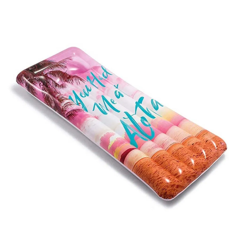 MATERASSINO ISOLA GONFIABILE STAMPA HAWAII IN PVC MARE PISCINA 178 X 84 CM