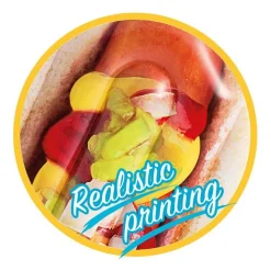 MATERASSINO ISOLA GONFIABILE STAMPA HOT-DOG IN PVC MARE PISCINA 108 X 89 CM