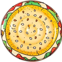 MATERASSINO ISOLA GONFIABILE STAMPA HAMBURGER PVC MARE PISCINA 150 CM