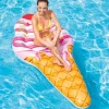 MATERASSINO ISOLA GONFIABILE CONO GELATO IN PVC MARE PISCINA 224X107CM