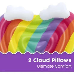 MATERASSINO ISOLA GONFIABILE GALLEGGIANTE FASHION RAINBOW FORMA CUORE MULTICOLORE 43722