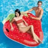 MATERASSINO ISOLA GONFIABILE STAMPA FRAGOLA PVC MARE PISCINA 168 X 142 CM