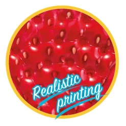 MATERASSINO ISOLA GONFIABILE STAMPA FRAGOLA PVC MARE PISCINA 168 X 142 CM