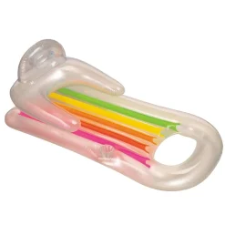 MATERASSINO POLTRONA GONFIABILE RELAX MARE PISCINA CON PORTABIBITE 2 COLORI