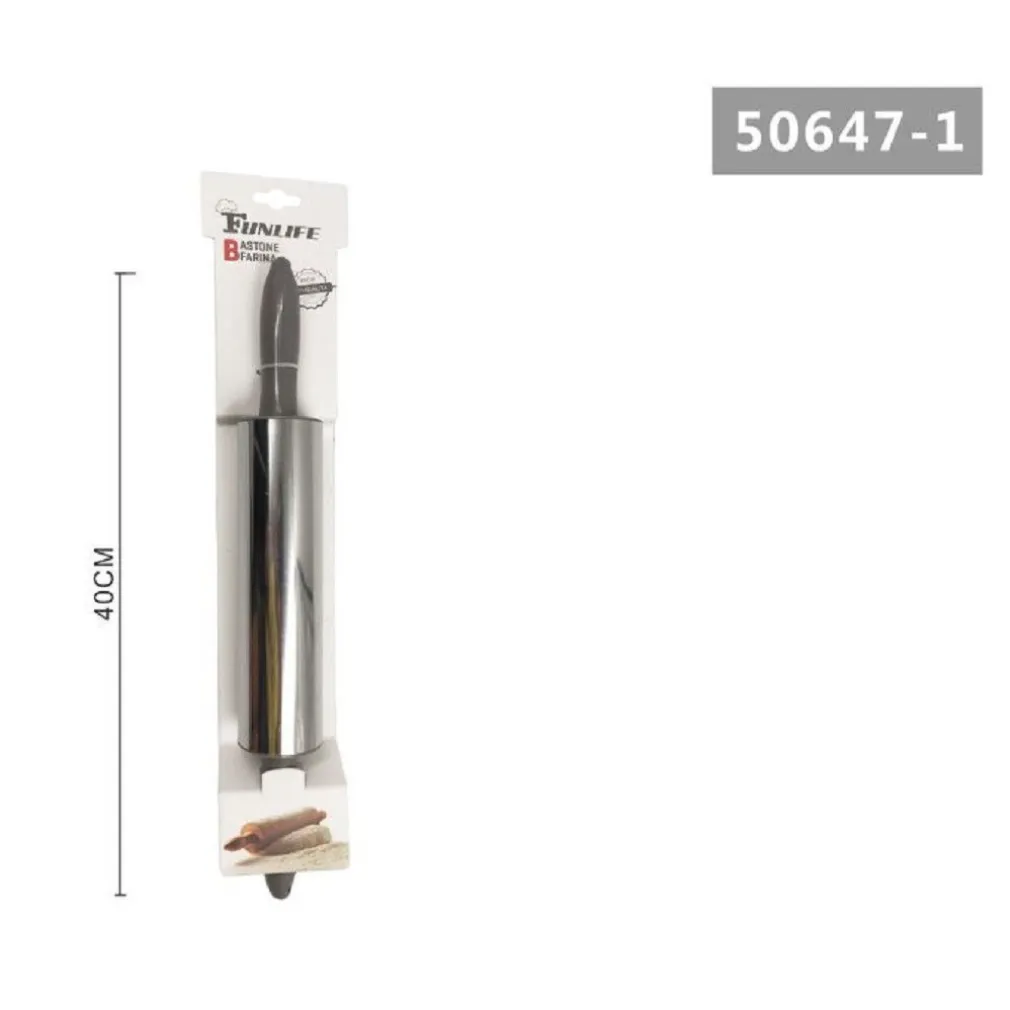 MATTARELLO MANICO TONDO 40 CM ANTIADERENTE PER STENDERE PASTA DOLCI CUCINA 50647