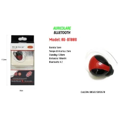 MAXTECH AURICOLARE BLUETOOTH 4.2 AU-BT008 UNIVERSALE CUFFIA PER CELLULARE SMARTPHONE