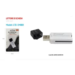 MAXTECH LTO-SM001 LETTORE DI SCHEDE CARD 5IN1 USB 2.0 MS SD MMC TF AD ALTA VELOCITA'