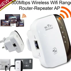 300Mbps Wireless N 802.11 Ripetitore Wifi Gamma Booster Extender PONTE AP