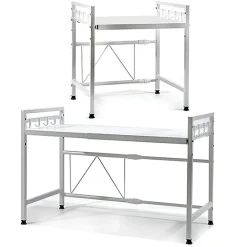 MENSOLA ALLUNGAILE DA 40-65CM SALVASPAZIO CON 8 GANCI PER APPENDERE UTENSILI ARREDO CASA