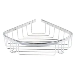 MENSOLA ANGOLARE PER DOCCIA BAGNO CROMATA LUCIDA CESTINO PORTA OGGETTI ACCIAIO 87901