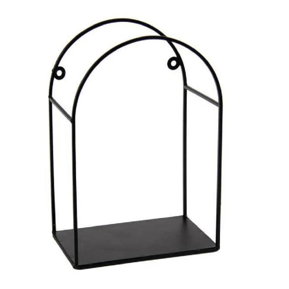 MENSOLA BACHECA DA PARETE METALLO NERO 17X10X25CM SERIE INDUSTRIAL ARCO 822292