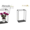 MENSOLA BACHECA PARETE RETTANGOLARE IN METALLO 17X10X25CM NERO INDUSTRIAL 822179