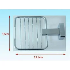 MENSOLA BAGNO DOCCIA PORTA SAPONE SAPONETTA QUADRATA FISSAGGIO A PARETE 52206A