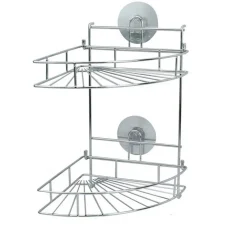 MENSOLA DA BAGNO ANGOLARE ANGOLIERA DOCCIA A 2 LIVELLI RIPIANI IN METALLO 79849