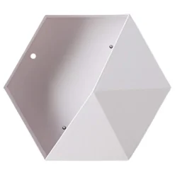 MENSOLA DA PARETE ATTREZZATA A MURO ESAGONALE SCAFFALE GEOMETRICO 27X23X7CM MOD