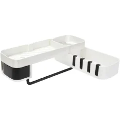 MENSOLA DA PARETE BAGNO SCAFFALE ROTANTE PORTAOGGETTI CUCINA DOCCIA ORGANIZZATORE