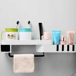 MENSOLA DA PARETE BAGNO SCAFFALE ROTANTE PORTAOGGETTI CUCINA DOCCIA ORGANIZZATORE
