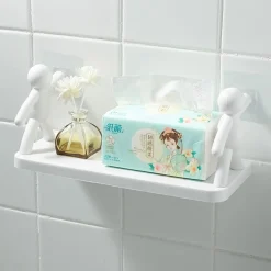 MENSOLA DA PARETE DECORATIVO SCAFFALE SOSPESO CON ADESIVO ORGANIZER CUCINA BAGNO SOGGIORNO
