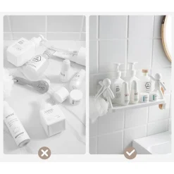 MENSOLA DA PARETE DECORATIVO SCAFFALE SOSPESO CON ADESIVO ORGANIZER CUCINA BAGNO SOGGIORNO