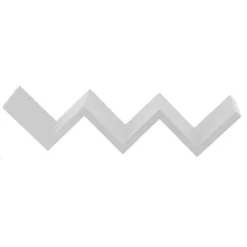 MENSOLA DA PARETE SCALA SCALETTA IN LEGNO MDF BIANCO ZIG ZAG 59X12X12 CM 621765
