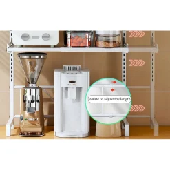 MENSOLA ESPANDIBILE PER FORNO A MICROONDE SCAFFALE CUCINA ORGANIZZATORE TAVOLO REGOLABILE