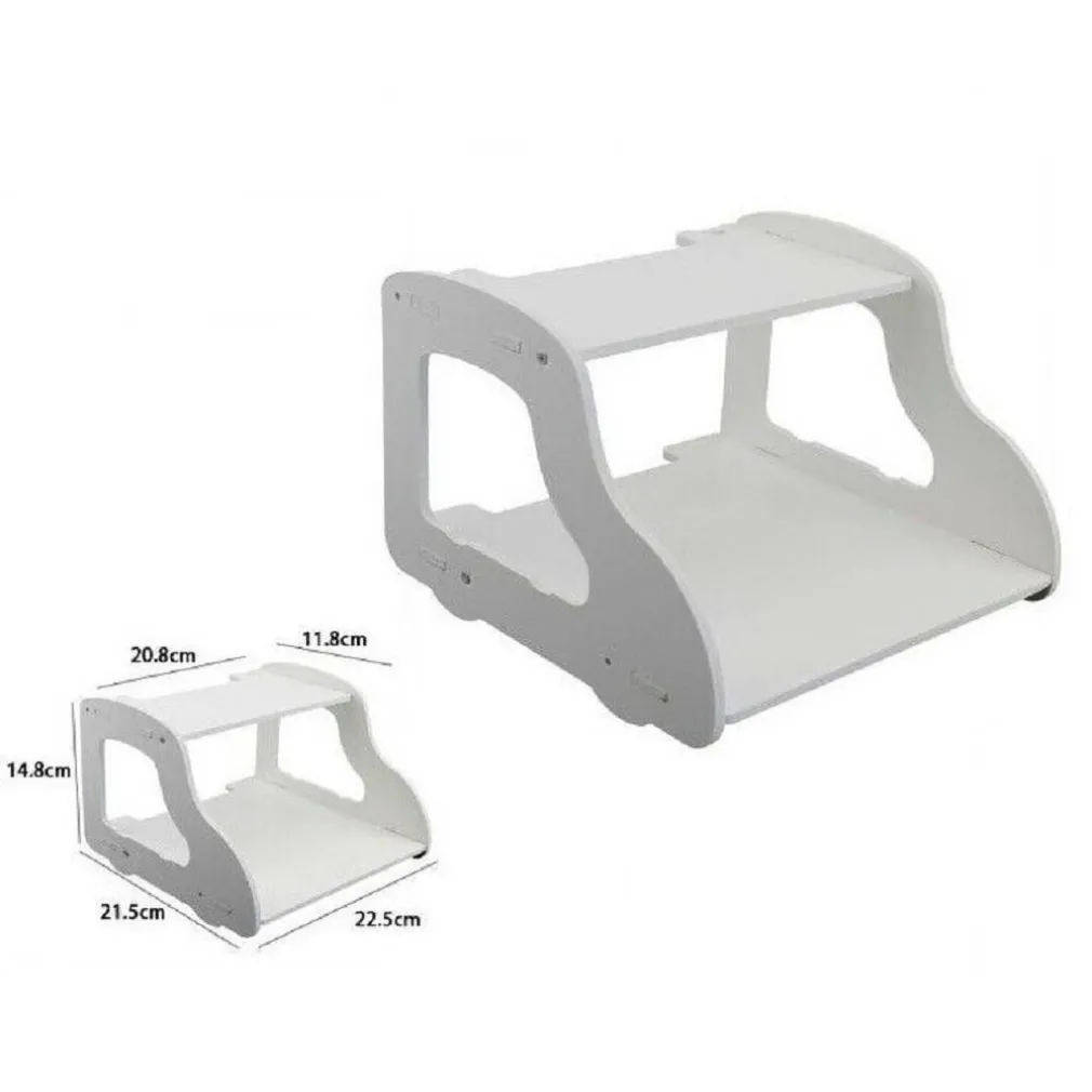 MENSOLA IN LEGNO BIANCO 22.5 X 21.5 X 14.8CM ARREDO CASA RIPIANI CAMERETTA 70205