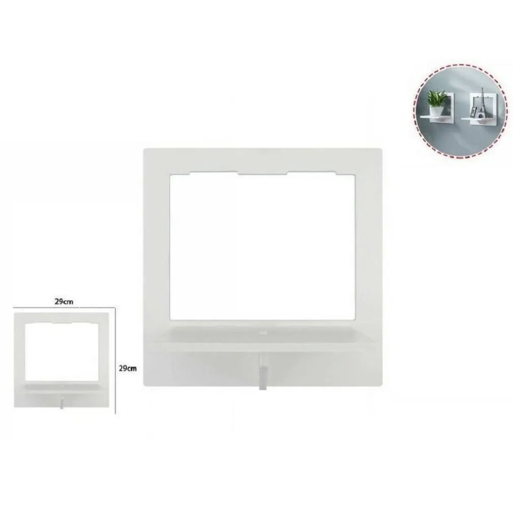 MENSOLA LEGNO BIANCO QUADRATA 29CM ARREDO CASA CAMERETTA SCAFFALE PARETE 70201