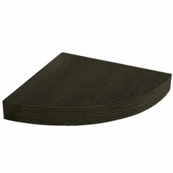 MENSOLA PARETE ANGOLARE SCAFFALE RIPIANO AD ANGOLO IN LEGNO MDF WENGHE 24 X 4 CM