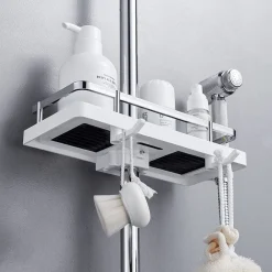 MENSOLA PER DOCCIA PER ASTA DOCCIA SENZA FORATURA SCAFFALE MENSOLA PER BAGNO