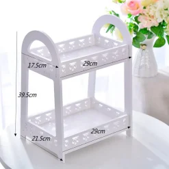 MENSOLA PORTAOGGETTI A DOPPIO STRATO PER CUCINA BAGNO UFFICIO STILE EUROPEO DA SCRIVANIA