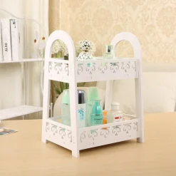 MENSOLA PORTAOGGETTI A DOPPIO STRATO PER CUCINA BAGNO UFFICIO STILE EUROPEO DA SCRIVANIA