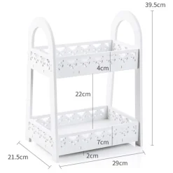 MENSOLA PORTAOGGETTI A DOPPIO STRATO PER CUCINA BAGNO UFFICIO STILE EUROPEO DA SCRIVANIA