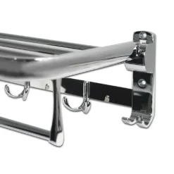 MENSOLA PORTASCIUGAMANI DOPPIO RIPIANO RICHIUDIBILE CON GANCI ACCAPPATOIO 52819