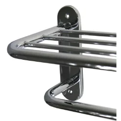 MENSOLA PORTASCIUGAMANI DA BAGNO DOPPIO RIPIANO PORTA ASCIUGAMANI ACCIAIO 52818