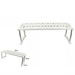 MENSOLA SOVRAPPONIBILE SALVASPAZIO ORGANIZER IMPILABILE ARMADIO MOBILI 65x24x20