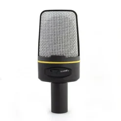 MICROFONO A CONDENSATORE TREPPIEDE DA TAVOLO CAVO JACK PC NOTEBOOK CHAT QY920