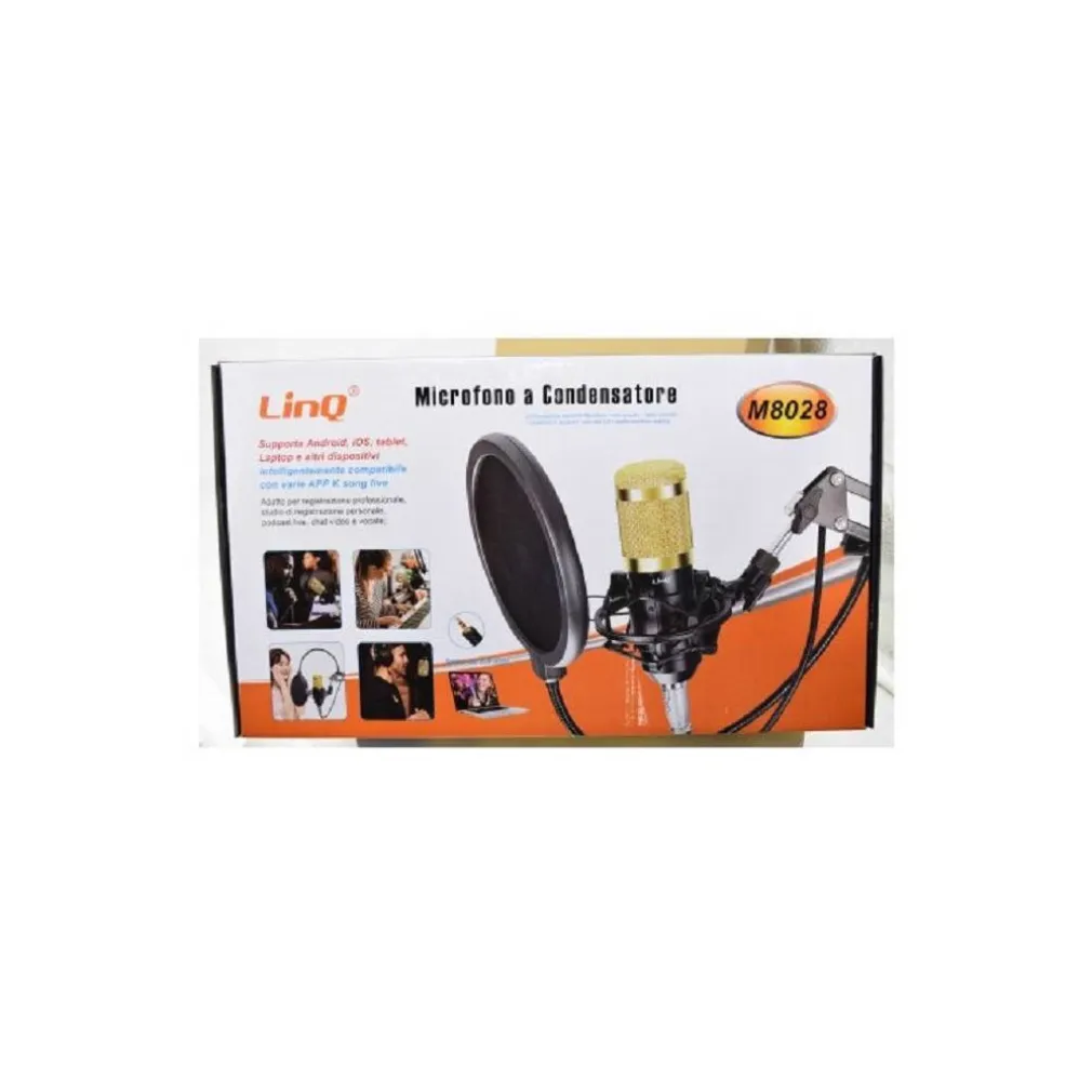 MICROFONO A CONDENSATORE PROFESSIONALE REGISTRAZIONE VOCALE ANDROID IOS TABLET M8028