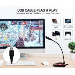 MICROFONO DA TAVOLO SCRIVANIA MEETING VOICE CONFERENZE GAMING PC USB Q55