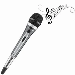 MICROFONO DINAMICO CABLATO CON CAVO JACK 6.5MM TASTO ON-OFF XLR 2MT FM-787 MIC-14