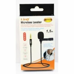 MICROFONO LAVALIER CON CLIP COLLETTO BAVERO 360° SMARTPHONE JACK DA 3,5MM M7779