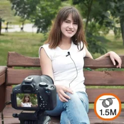 MICROFONO LAVALIER CON CLIP COLLETTO BAVERO 360° SMARTPHONE JACK DA 3,5MM M7779