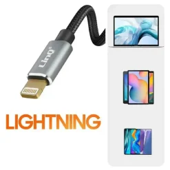 MICROFONO LAVALIER LIGHTNING SUONO OMNIDIREZIONALE A 360° CAVO 3 METRI LT3543M